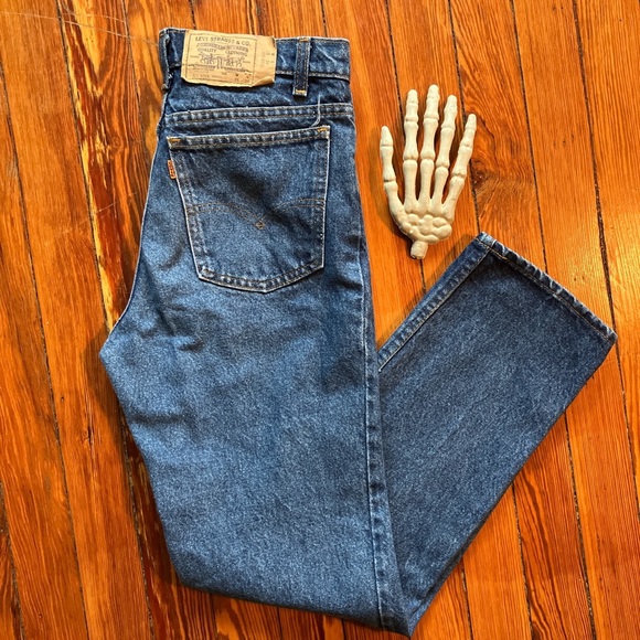 Vintage 80s 90s Levi's 216 Orange Tab Denim Jeans Made in USA ~ Size 29 - Picture 5 of 9